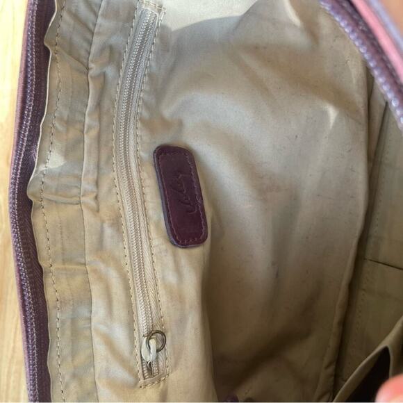 |Velez| Burgundy Leather Shoulder Bag Mermaid Color Braided Embellishment - Picture 11 of 15